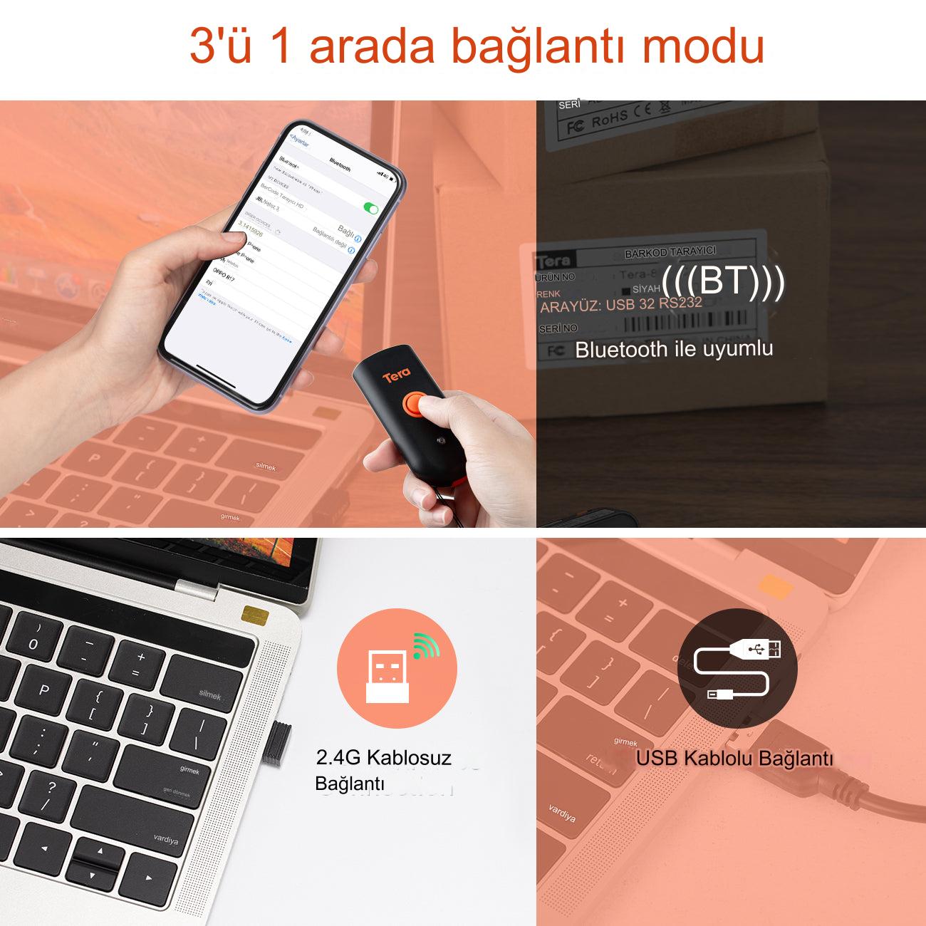 Tera 1100C CCD 1D Taşınabilir Barkod Tarayıcı