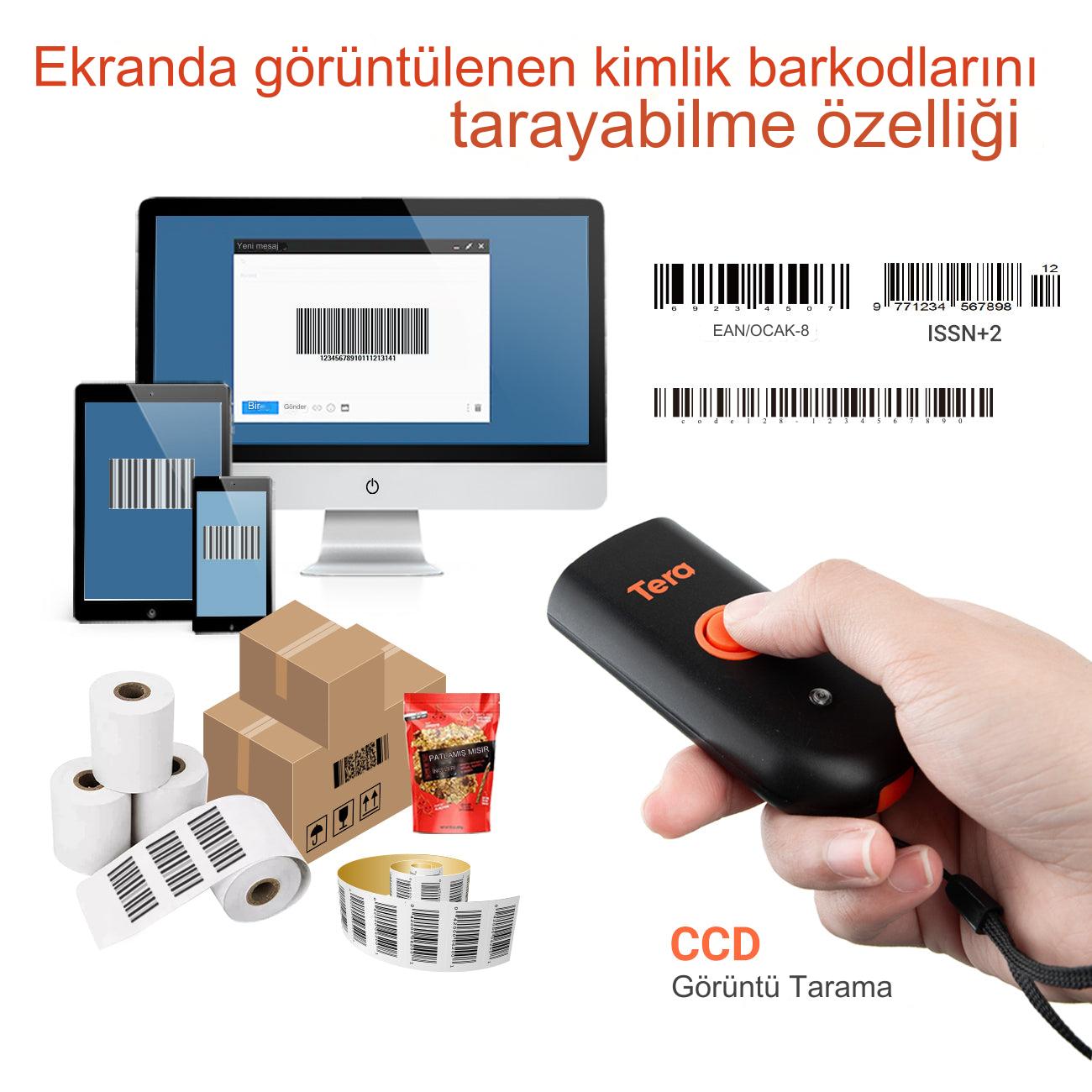 Tera 1100C CCD 1D Taşınabilir Barkod Tarayıcı