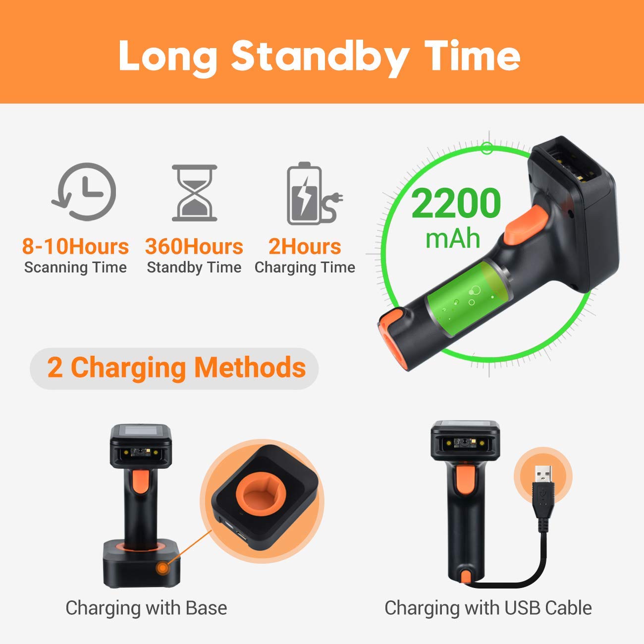 HW0006Pro 2D Ekranlı Kablosuz Barkod Tarayıcı