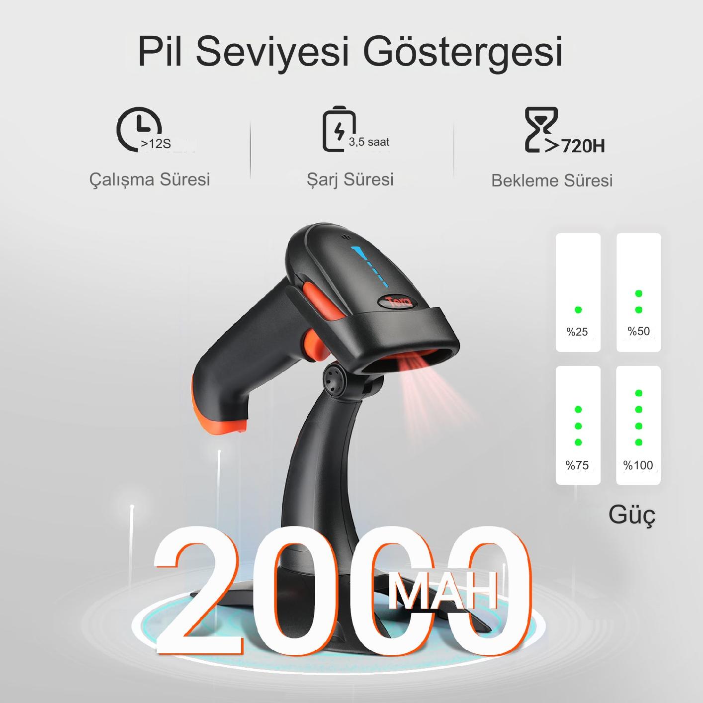 Tera HW0002 2D Kablosuz Barkod Tarayıcı