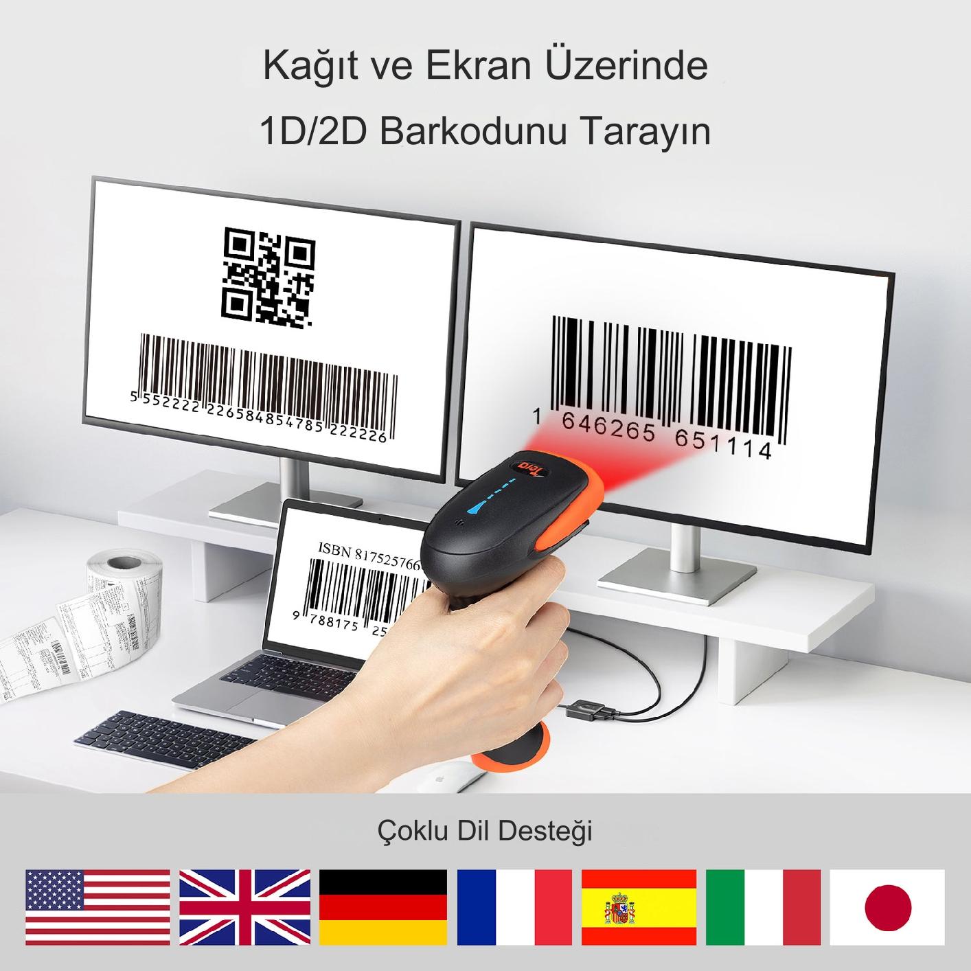Tera HW0002 2D Kablosuz Barkod Tarayıcı