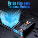 Tera 1600 Kablosuz 1D 2D QR Barkod Okuyucu | Ergonomik El Tipi 3in1 (Bluetooth, 2.4G Kablosuz, USB) | Süper Kod Çözme CMOS Sensörlü Tarayıcı