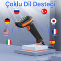Tera D5100Y Barkod Okuyucu - USB Kablolu, 1D ve 2D QR Kod Okuma, Tak ve Çalıştır, Ergonomik Tasarım, Anti-Şok Silikon, IP54 Toz ve Su Koruma, Çoklu Dil Destekli Barkod Tarayıcı